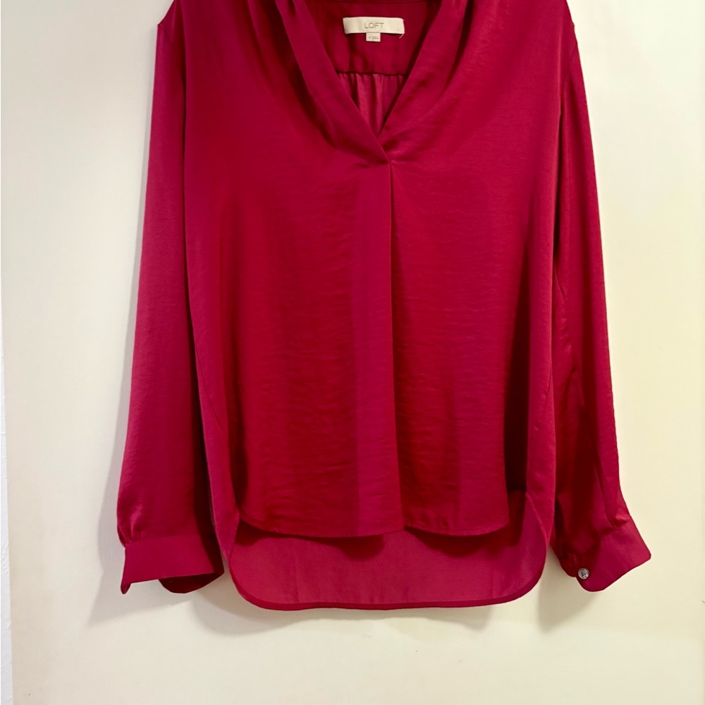 LOFT Women's Red Blouse